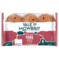 Iceland  Vale of Mowbray 6 Mini Traditional Pork Pies