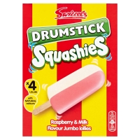 Iceland  Swizzels Drumstick Squashies Raspberry & Milk Flavour Jumbo 