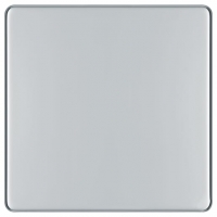 Wickes  BG Screwless Flatplate Polished Chrome 1 Gang Blank Plate