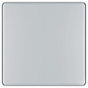 Wickes  BG Screwless Flatplate Polished Chrome 1 Gang Blank Plate