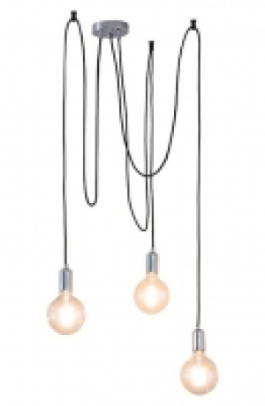 Wickes  Studio 3 Light Pendant Light Chrome