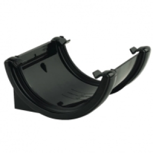 Wickes  FloPlast 112mm Round Line Gutter Union Bracket - Black