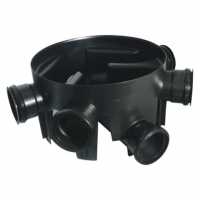 Wickes  FloPlast 450mm Chamber Base with 5 Fixed Inlets - Black