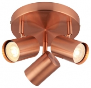 Wickes  Tour 3 Plate Light - Copper