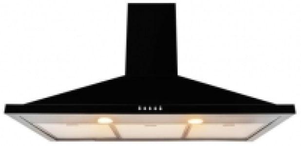 Wickes  Leisure 90cm Black Chimney Cooker Hood H92K