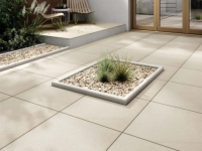 Wickes  Marshalls Sawn Sandstone Smooth Buff Multi Paving Slab 600 x