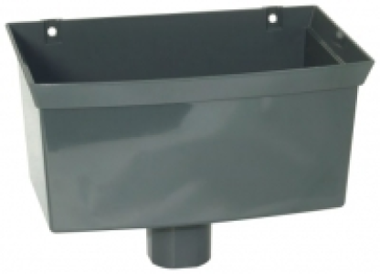 Wickes  FloPlast Round/Square Line Rainwater Hopper - Anthracite Gre