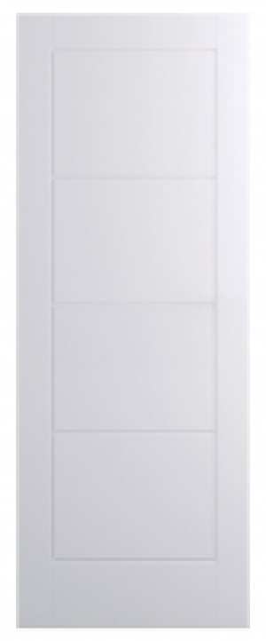 Wickes  Wickes Exeter White Smooth Moulded 4 Panel Internal Door - 1