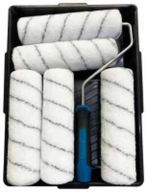 Wickes  Smooth & Semi Smooth 5 Paint Roller Sleeves Kit - 9in