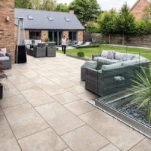 Wickes  Marshalls Symphony Smooth Paving Slab Senna - Sample