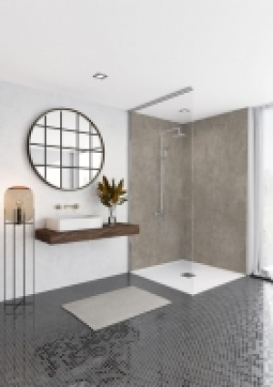 Mermaid Elite Gold Stone Tongue & Groove Single Shower Panel