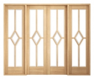 LPD Internal Reims Room Divider W8 Pre-Finished Oak Solid Co