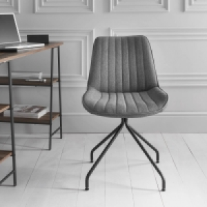 Celeste Fabric Swivel Chair - Grey