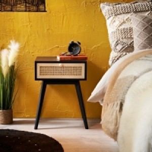 Urban Paradise 1 Drawer Bedside Table - Black