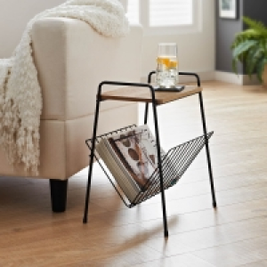 Larvik Side Table with Storage Shelf