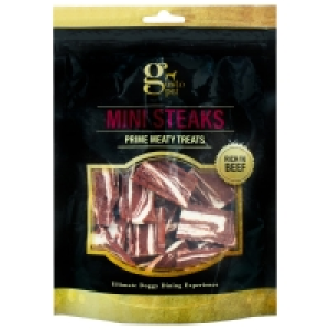 Gusto Mini Steaks Dog Treats 130g &pound;2.00