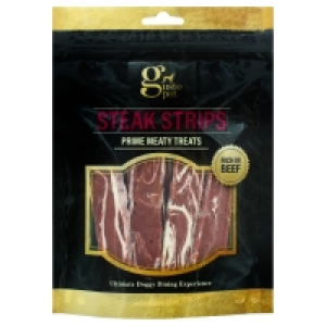 Gusto Steak Strips Dog Treats 140g &pound;2.00