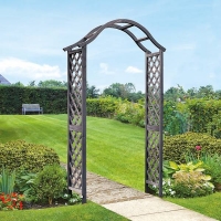 Homebase Self Assembly Required Smart Garden 2.21m Woodland Arch - Slate