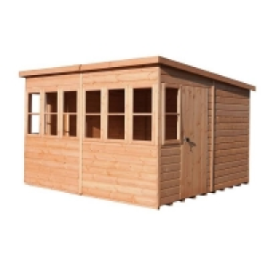Not Included Shire 10 x 10ft Sun Pent Shed