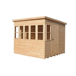 Homebase Not Included Shire 8 x 6ft Sun Pent Shed - Including Installation