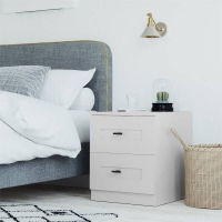 Homebase Self Assembly Required Fitted Bedroom Shaker Bedside Chest - Grey