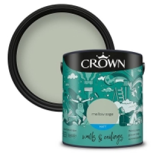 Homebase Water Based Crown Walls & Ceilings Matt Emulsion Mellow Sage - 2.5L