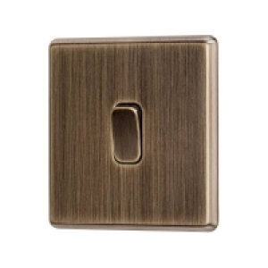 Arlec Fusion 10A 1Gang 2Way Antique Brass Single light switc £10.50