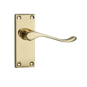 Homebase Zamack Homebuild Victorian Scroll Short Backplate Latch Lever Set -