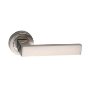 Homebase Zamack Sandleford Overton Lever On Rose Set - Brushed Nickel