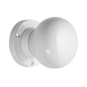 Ceramic & Steel Sandleford Chawton Ceramic Mortice Knob Set - White