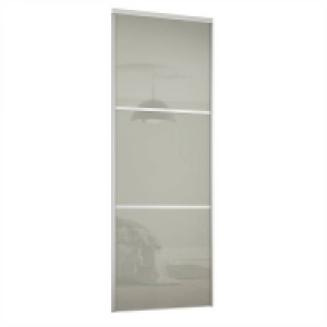 Linear Sliding Wardrobe Door 3 Panel Arctic White Glass with £230.00