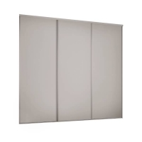 Homebase Steel, Mfc Classic 3 Door Sliding Wardrobe Kit Cashmere Panel (W)2216 x