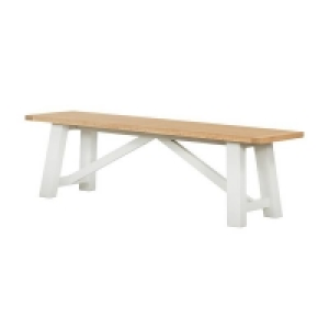 Self Assembly Required Ashstead Bench - Oak and Ivory