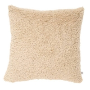 Cushion Cover: 100% Polyestercushio Snuggle Fleece Cushion - 50cm - Latte