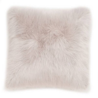 Homebase Cover Face: 55% Acrylic, 29% Modacr Faux Fur Cushion - 50cm - Silver