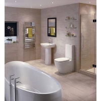 Homebase Porcelain Classico Beige Porcelain Wall & Floor Tile - 300 x 600mm - 1
