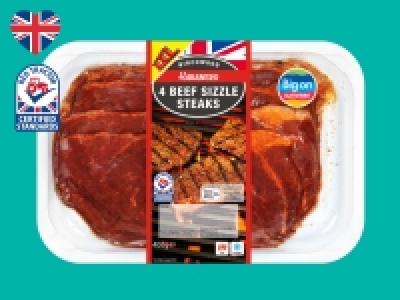 Birchwood 4 British Beef Habanero Sizzle Steaks £4.19