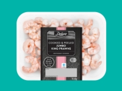 Deluxe Cooked < Peeled Jumbo King Prawns £4.99