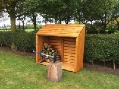 Shire 5 x 2ft Large Overlap Timber Dip Treated Log Store