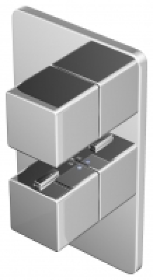 Hadleigh Concealed 2 Outlet Square Thermostatic Shower Valve