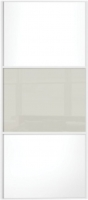 Spacepro Sliding Wardrobe Door Wideline White Panel & Arctic
