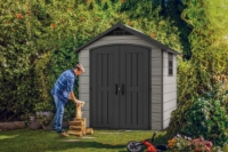 Keter Premier 7.5 x 7ft Double Door Outdoor Apex Plastic Gar