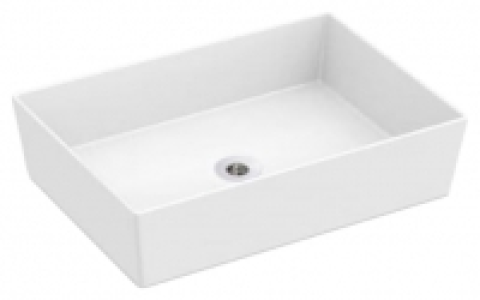 Wickes  Wickes Platinum Rectangle Countertop Bathroom Basin - 510mm