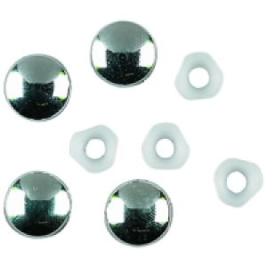 Wickes Chrome Plate Tops & Retain Washers Pack 4 £3.40