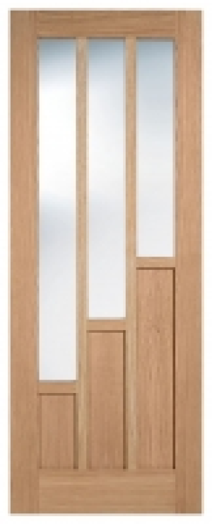 LPD Internal Coventry 3 Lite Unfinished Solid Oak Core Door