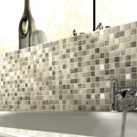 Wickes  Wickes Emperador Brown & Cream Tumbled Stone Mix Mosaic Tile