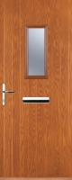 Wickes  Euramax 1 Square Right Hand Oak Composite Door - 840 x 2100m