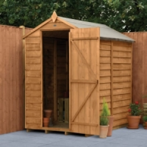 Forest Garden 6 x 4ft Windowless Overlap Apex Dip Treated Sh