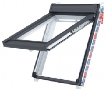 Keylite Top Hung Double Glazed White Timber Fire Escape Roof
