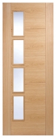 Wickes  LPD Internal Vancouver 4 Lite Offset Pre-Finished Solid Oak 